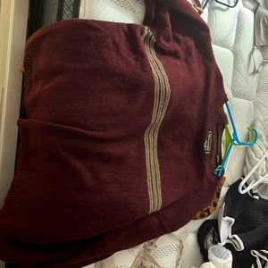 Abercrombie & Fitch 1892 80% Lambswool 20% Nylon Burgundy Sweater